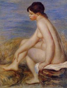 Seated Bather by Pierre Auguste Renoir
