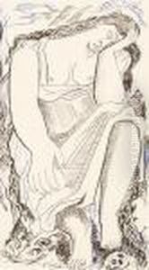 Seated Woman by Bernard Meninsky