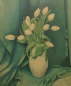 White Tulips In A Jug