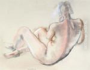 Reclining Female Nude by Bernard Meninsky