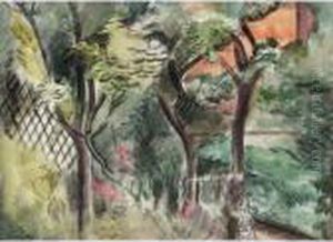 Garden Scene by Bernard Meninsky