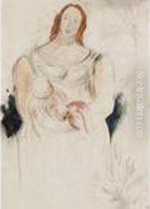 Mother And Child by Bernard Meninsky