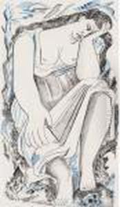 Seated Female by Bernard Meninsky