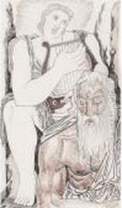 Figure Playing Harp Figure Playing Harp