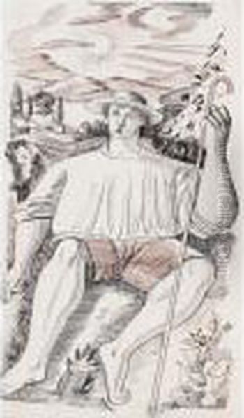 Seated Shepherd - view 1