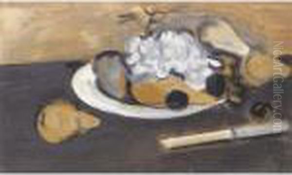 Still Life With Fruit And Knife I (golden) - view 1