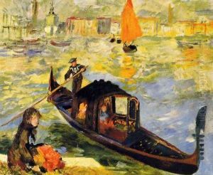 Venetian Gondola2 by Pierre Auguste Renoir