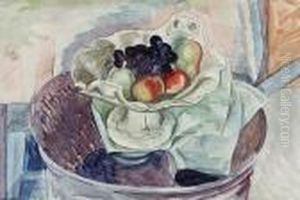Still Life With Black Grapes by Bernard Meninsky