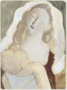 Mother And Child by Bernard Meninsky