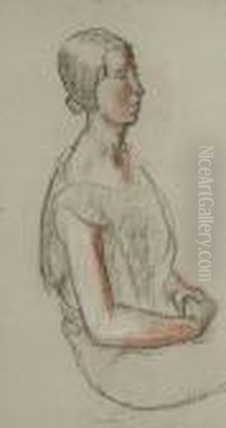 Study Of A Seated Lady - view 1
