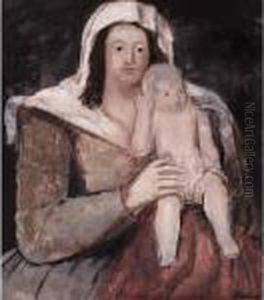 Mother And Child by Bernard Meninsky