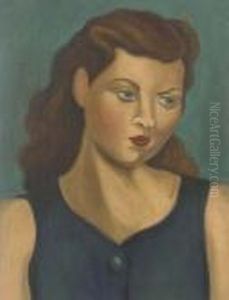 Portrait Of A Woman by Bernard Meninsky
