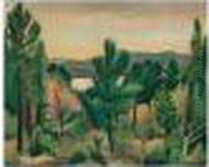 Landscape In Provence by Bernard Meninsky