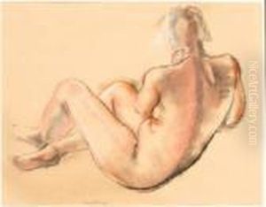 Reclining Female Nude by Bernard Meninsky