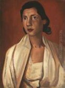 Portrait Of Mrs. Auden by Bernard Meninsky