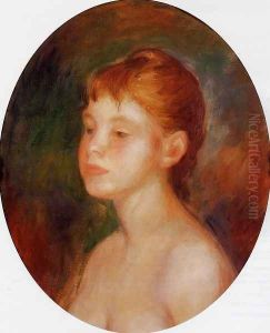 Study Of A Young Girl Aka Mademoiselle Murer by Pierre Auguste Renoir