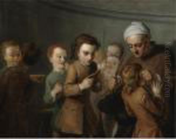 School Master And His Students - view 1