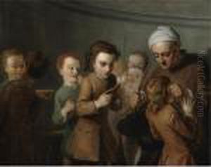 School Master And His Students by Philippe Mercier