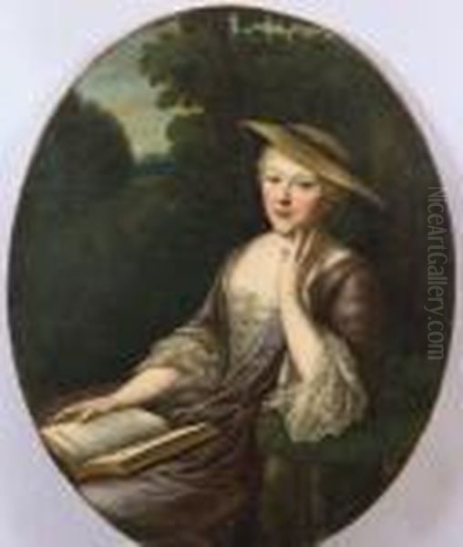 Portrait Of A Young Woman In A Landscape - view 1