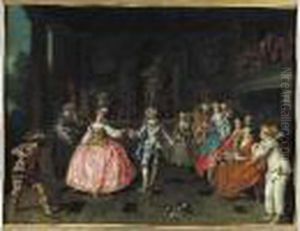Le Menuet. by Philippe Mercier