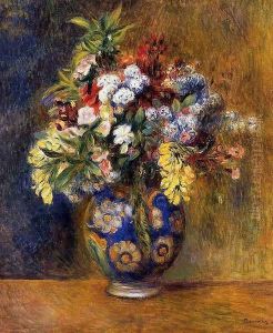 Flowers In A Vase by Pierre Auguste Renoir