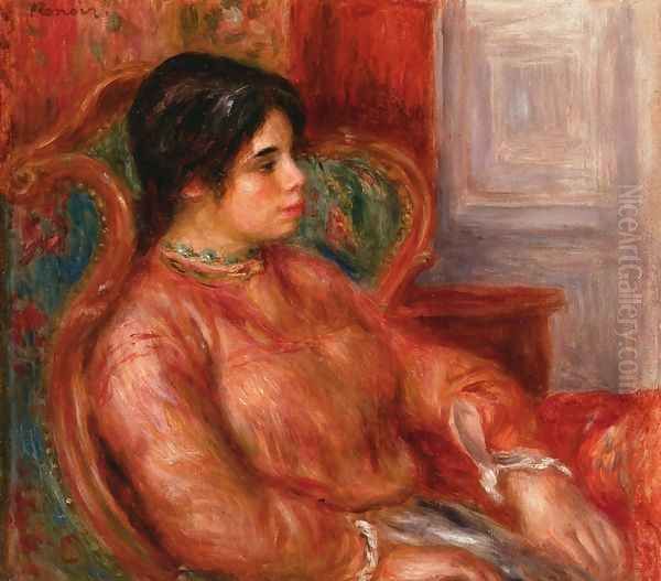 Woman With Green Chair - view 1
