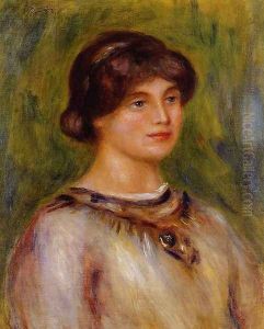 Portrait Of Marie Lestringuez by Pierre Auguste Renoir