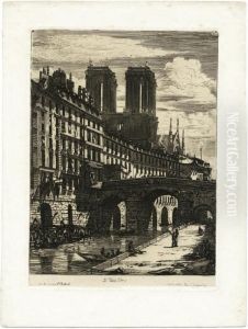Le Petit Pont by Charles Meryon