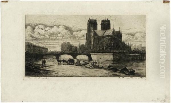 L'abside De Notre Dame De Paris by Charles Meryon