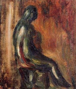 Study Of A Statuette By Maillol by Pierre Auguste Renoir