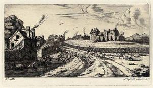Entree Du Faubourg Saint-marceau by Charles Meryon