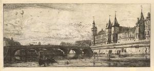 Le Pont-au-change. by Charles Meryon