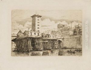 La Pompe Notre Dame by Charles Meryon