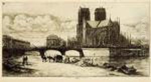 L'abside De Notre-dame-de Paris (delteil 38; Schneiderman 45) by Charles Meryon