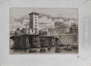 La Pompe Notre-dame by Charles Meryon