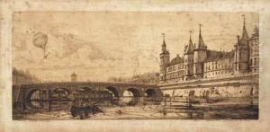 Le Pont Au Change by Charles Meryon