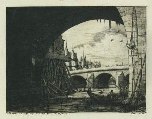 L'arche Du Pont Notre-dame. 1853.