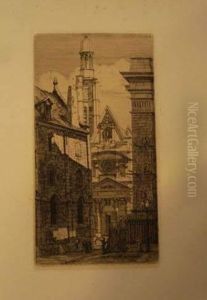 Saint-etienne Du Mont. 1852. by Charles Meryon