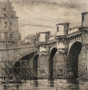 Le Pont Neuf (deltiel 33) by Charles Meryon