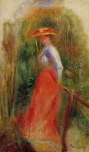 Woman In A Landscape2 by Pierre Auguste Renoir