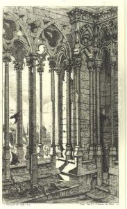 La Galerie Notre-dame, Paris (d. & W. 26) by Charles Meryon