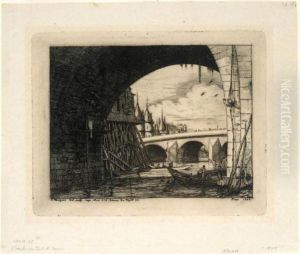 L'arche Du Pont Notre-dame, Paris (s.28) by Charles Meryon