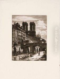 Le Petit Pont by Charles Meryon