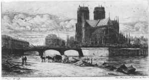 L'abside De Notre-dame De Paris (delteil/wright 38) by Charles Meryon