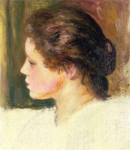 Womans Head9 by Pierre Auguste Renoir