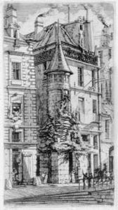 Tourelle De La Rue De La Tixeranderie. 1852. by Charles Meryon