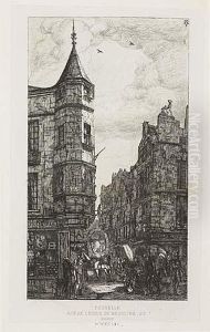 Tourelle, Rue De L'ecole De Medecine<</b> by Charles Meryon
