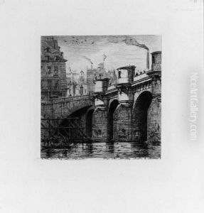 Le Petit Pont, Paris (delteil-wright 24; Schneiderman 20) by Charles Meryon
