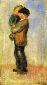 Man Carrying a Boy by Pierre Auguste Renoir