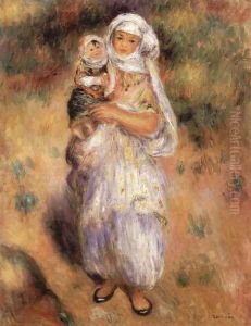 Algerian woman with a child by Pierre Auguste Renoir